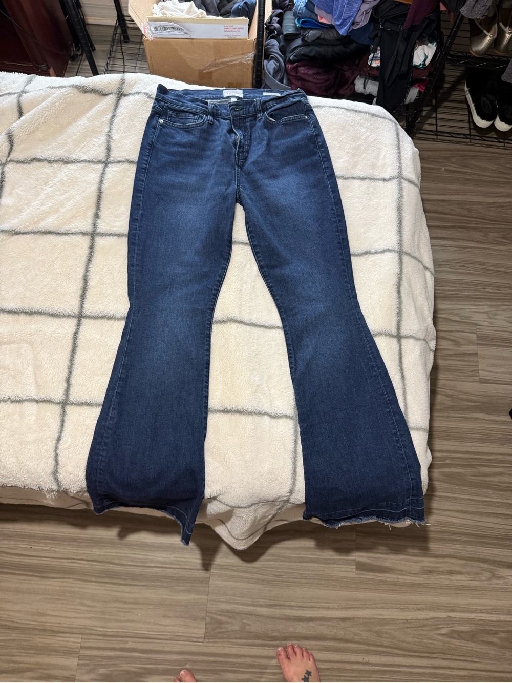 Woman’s size 29 Frame Denim Dark Blue Flare Jeans